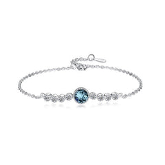 Aquamarine Diamond Cocktail Bracelet