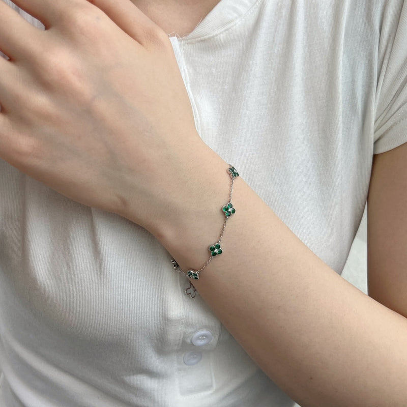 Adjustable 4 Leaf Clove Bracelet