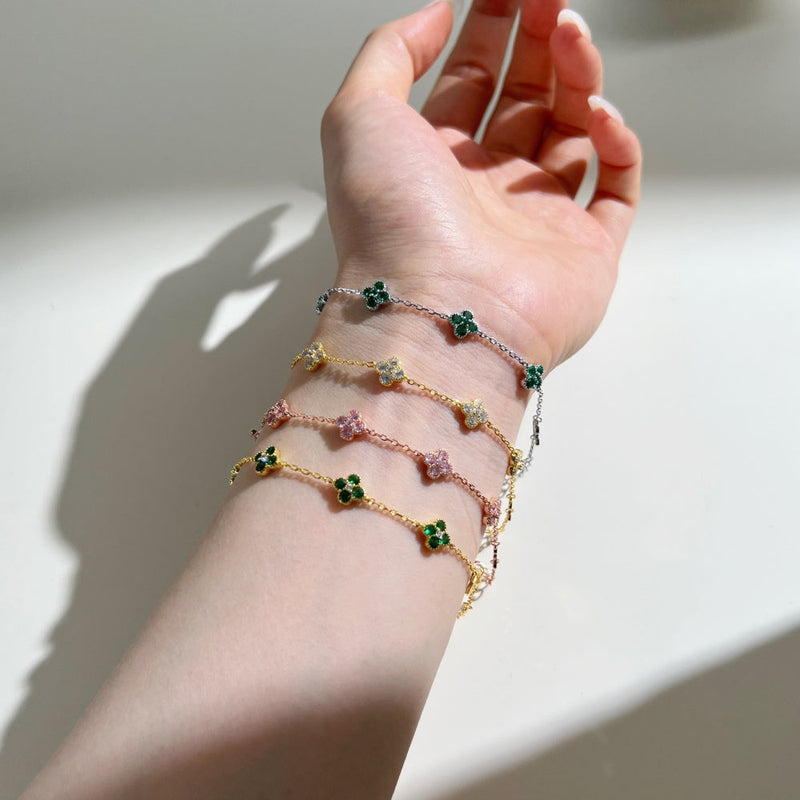 Adjustable 4 Leaf Clove Bracelet