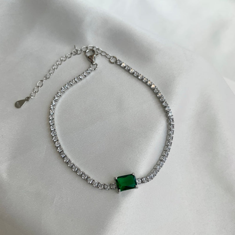 Green Vintage Square Bracelet