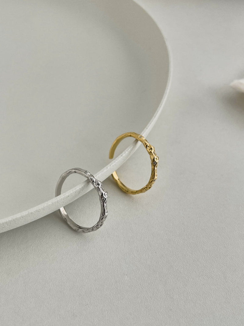 Adjustable Irregular Burned Rings