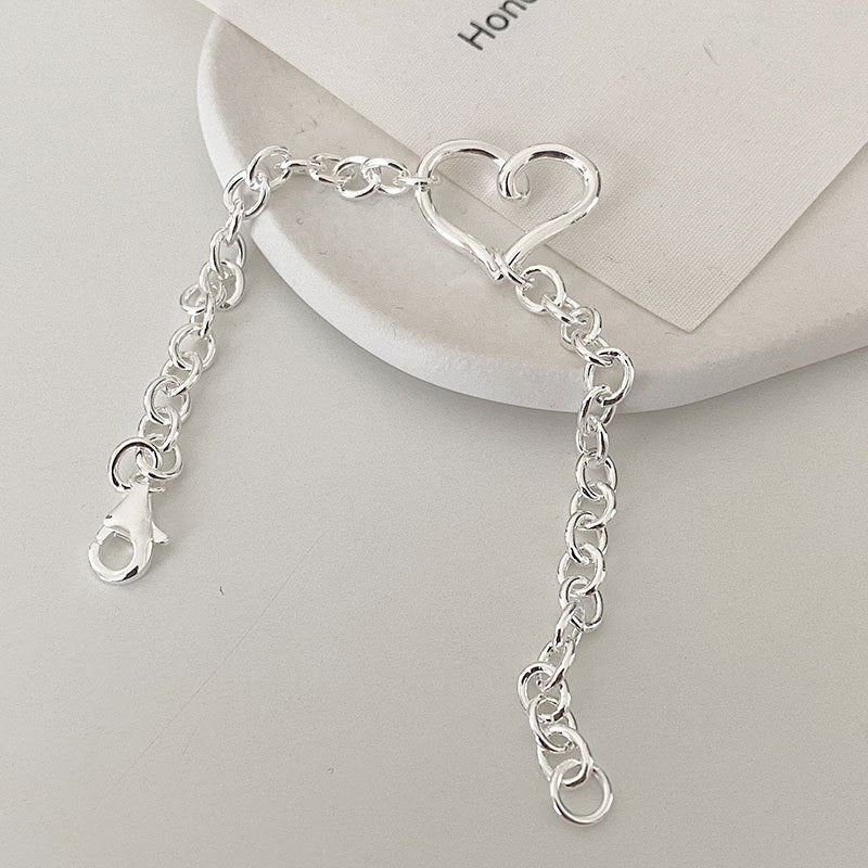 Bold Hollow Heart Bracelet