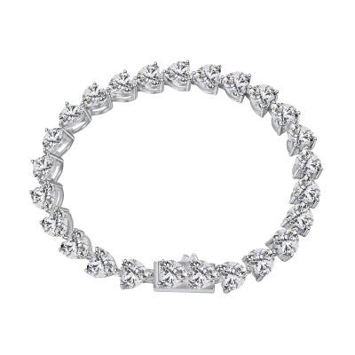 Classic Ice Heart Tennis Bracelet