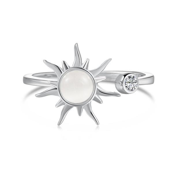 Adjustable Sun Opal Ring