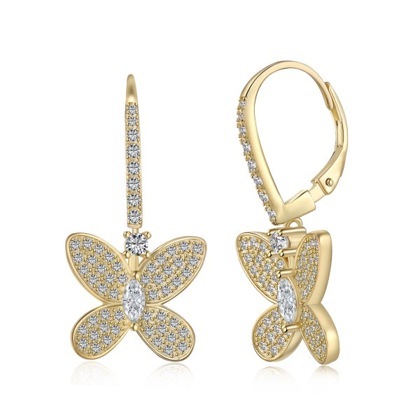 Butterfly Huggie Charm Earring