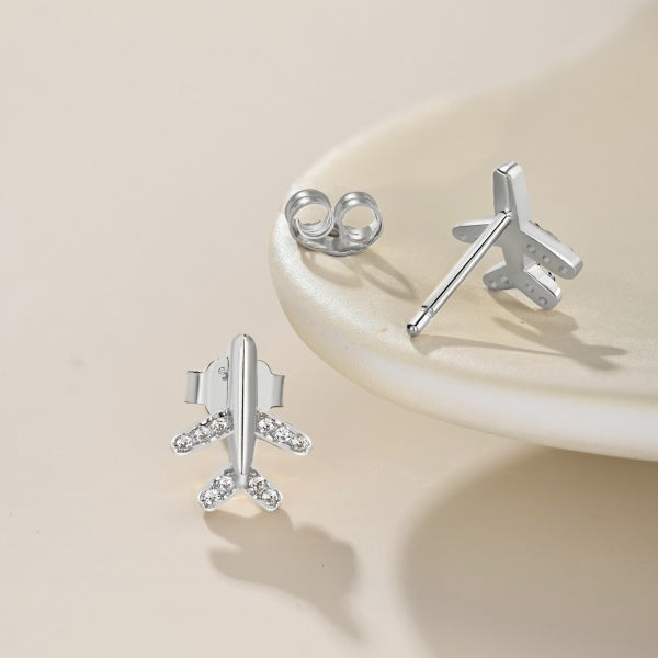 Airplane Stud Earrings