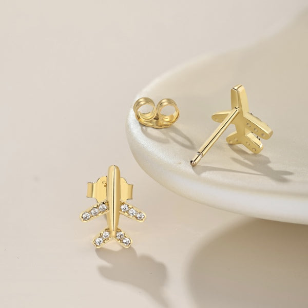 Airplane Stud Earrings