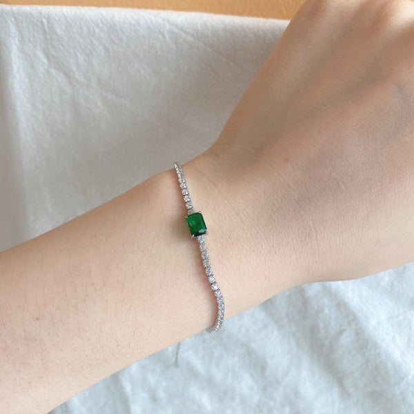 Green Vintage Square Bracelet