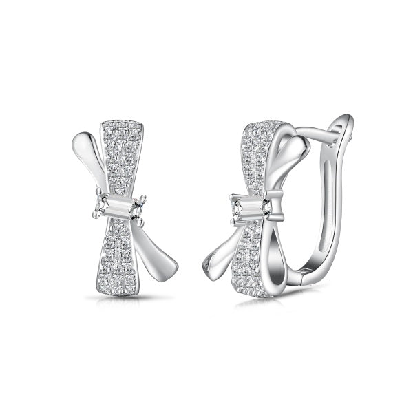 Butterfly Bow Tie Hoop Earring