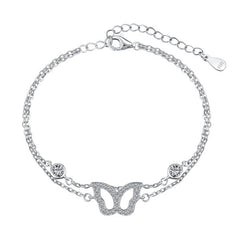 Double Chain Butterfly Bracelet