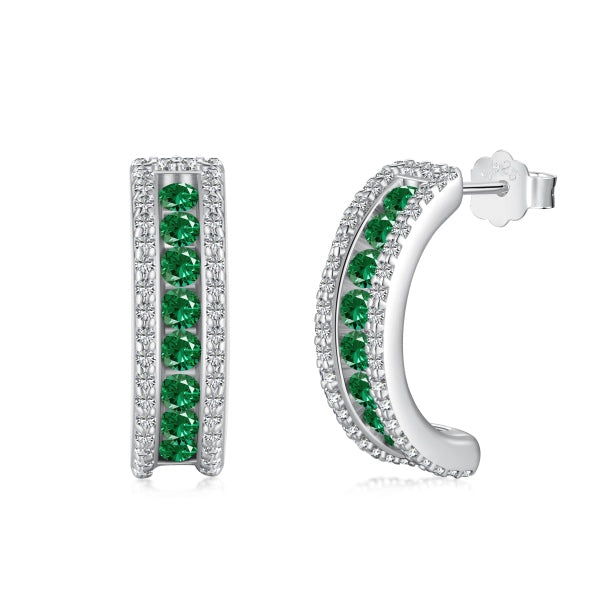 Emerald Green Gemstone Earrings